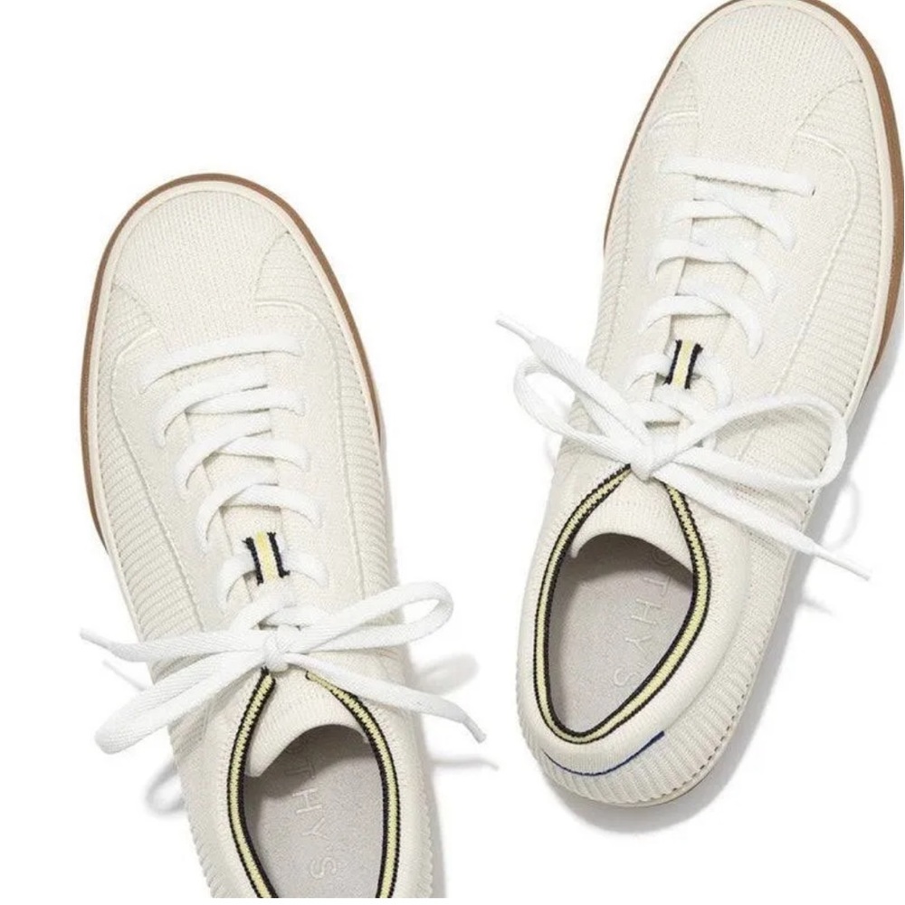 Rothy’s lace up Sneaker in Vanilla